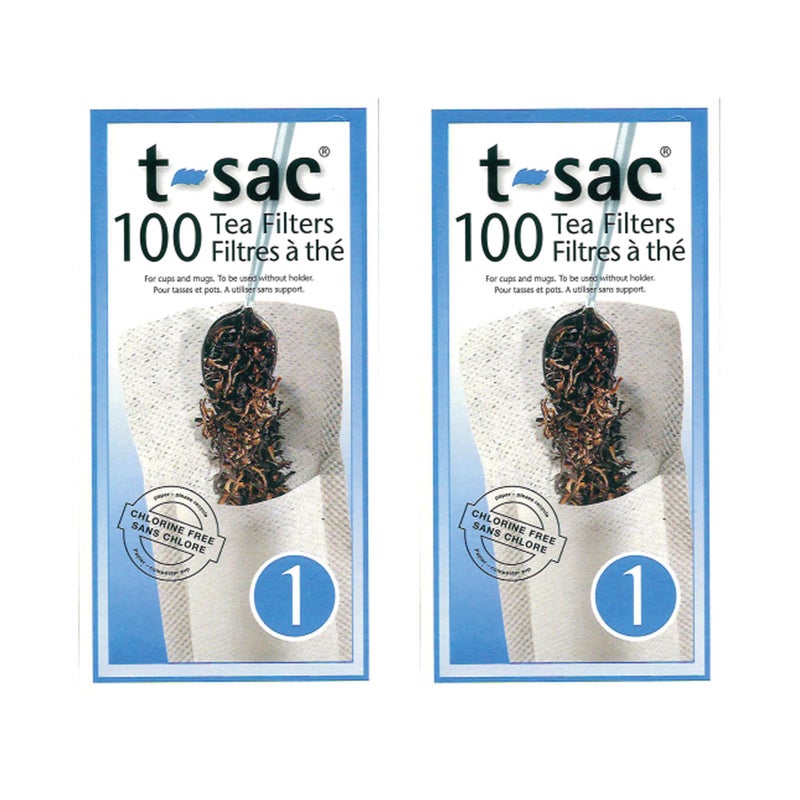 T-Sac Tea Filter Bags, Disposable Tea Infuser, Number 1-Size, 1-Cup Capacity, Set of 200 - Image 1
